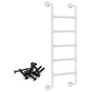 Egress Window Well Escape Ladder 4ft 5ft 6ft 7ft 8ft Wrought Iron Attic Loft Ladder High Sleeper Bunk Bed Ladder, Wall Mounted Metal Ladder Fire Ladder with Complete Kit(300cm/118in)