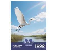Egret 1000pc Jigsaw Puzzle Mindful Play For Adults Relaxation Game Bird Artistic Design 38x26cm/1000pcs