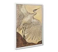 Egret By Theo Van Hoytema Canvas Print | Gallery Wrapped 30mm Frame Wall Art | 24x16 inches | Ready to Hang | Classic Picture | Living Room Bedroom Lounge Office