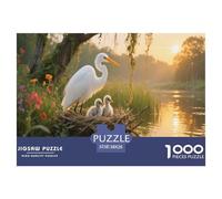 Egret Nest | Maternal Jigsaw Puzzle 1000 Pieces, Fun & Challenging Educational Game, Relaxing Toy for Adults & Kids, Exquisite Home Art Decor | Gift 38x26cm/1000pcs