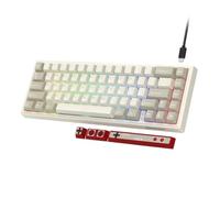 EGRMZ V-K66 60 Percent Mechanical Gaming Keyboard Wired Gasket Mounted Hot-Swap LED Backlit Compact Design With Arrow Compatible With Most Systems(VK66 RETRO B)