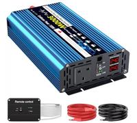 EGSCATEE 3000W Power Pure Sine Wave Inverter 12V 240V With UK Socket, 3.1A USB, Digital Display, Remote Control For Auto, RV, Trucks, Camping.