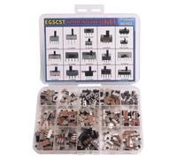 EGSCST 17Values 150Pcs Mini Micro Slide Switch Assortment Kit 2Pin 3Pin 4Pin DIP Toggle Switches Assorted Set ON/Off ON/Off/ON for DIY Breadboard and Electronic Board Mount