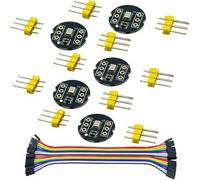 EGSCST 5PCS INMP441 I2S Microphone Module Omnidirectional MEMS Digital Audio Mic Breakout Board with 20CM/7.8" 20Pins Dupont Cables for ESP32 Arduino High Precision Low Power Ultra Small Voice Input