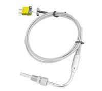 EGT K Type Thermocouple, 1/8" NPT Bent K-Type Probe Thermocouple Sensor Exhaust Gas Temp Probe with Exposed Tip and Connector (2M Cable)