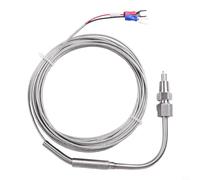 EGT Sensor, K Type Thermocouple for Motor Exhaust Gas, Stainless Steel Probe with Adjustable Lock and 1/8" for NPT Thread, -100 to 12(5M)