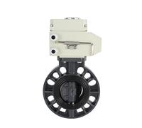 EGTDSFGJA DN50 2Inch DN65 DN80 DN100 4inch UPVC PVC electric butterfly valve Chemical type acid and alkali resistant butterfly valve.(DN50,VALVE MATERIAL_24V)