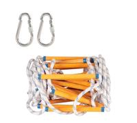 EGTink Fire Escape Rope,10M Rope Ladder,Emergency Safety Climbing Rescue Rope Ladder with 2 Hooks