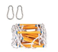 EGTink Fire Escape Rope,20M Rope Ladder,Emergency Safety Climbing Rescue Rope Ladder with 2 Hooks