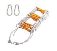 EGTink Fire Escape Rope,3M Rope Ladder,Emergency Safety Climbing Rescue Rope Ladder with 2 Hooks