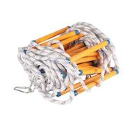 EGTink Rope Ladder, Fire Rescue Ladders with 2 Hooks, Fire Retardant and Resistant Load 200 kg for Adults Children (30 m)