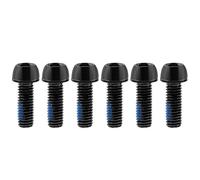 EGUIAS 6pcs M6x17mm Disc Brake Caliper Bolts Bicycle Crank Arm Fixing Bolts M6 Stem Screws Brake Callipers & Parts Brake Front(Black)