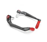 EGUIAS Handlebar Guard Motorcycle Die-Casting Aluminum Alloy Handlebar Brake Clutch Lever Hand Guard Protector Moto Handguard Motorcycle Hand Guards(Red-MTHS01)