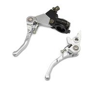 EGUIAS Motorbike Brake Levers Brake Handle Fit for CRF KLX Pit Pro Xmotos BSE KAYO 110 125 140 150 Cc Pit Dirt Bikes Parts Alloy Folding Clutch Lever Brake(White)