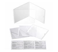 Egula Mahjong Card Sleeve Holder, Fits Large Print Size 6 1/8" x 4 3/4", Clear Plastic Mahjongg Card Protector, Durable Score Card Cover for American Mahjong, 4 Pack