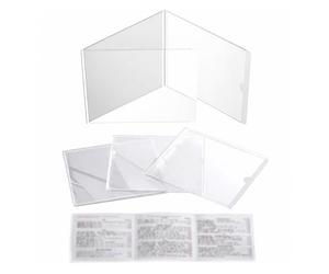 Egula Mahjong Card Sleeve Holder, Fits Large Print Size 6 1/8" x 4 3/4", Clear Plastic Mahjongg Card Protector, Durable Score Card Cover for American Mahjong, 4 Pack