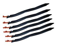 Egurs 6pcs Spiral Tent Peg Aluminium Alloy Camping Accesories 25cm Tent Stakes Nails with Reflective Rope