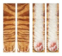 Egurs Animal Paws Socks Unisex 3D Printed Socks Funny Animal Feet Paws Crew Socks for Men Women Kids Cat 2# child