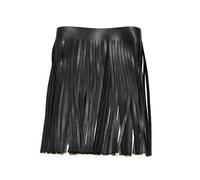 Egurs Black Leather Fringe Trim Tassels Fringe Ribbon Cut Fringe Sewing Tassel Trim Decorative Ribbon for DIY Crafts Clothing Handbag Sewing Craft Decoration 2 Metres 20 cm