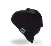 Egurs Bluetooth Beanie Hat,Men Women Wireless Bluetooth Music Hat Winter Knitted Cap For Outdoor Sports Skiing,Running, Skating, Walking black