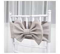 Egurs Chair Bow Chair Sashes Wedding Decorative Chair Sash Bow Band Stretch Bow Chair Cover Bows for Wedding Party Birthday Christmas Hotel Banquet Chairs Decoration Grey 4pcs