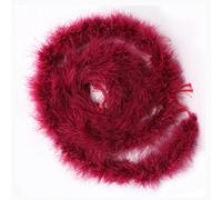 Egurs Feather Boa 200 cm Fluffy Garland Feather Garland for Sewing Crafts Decoration Handmade Party Garland Decoration Costume Accessories Red Wine