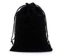 Egurs Velvet Bags with Drawstring Soft Velvet Gift Bags Jewellery Bags Pouches Colorful Reusable Drawstring Bag Wedding Favour Candy Bag for Wedding Gift Jewelry Christmas Black 30 pcs 17 * 23CM