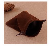 Egurs Velvet Bags with Drawstring Soft Velvet Gift Bags Jewellery Bags Pouches Colorful Reusable Drawstring Bag Wedding Favour Candy Bag for Wedding Gift Jewelry Christmas brown 25 pcs 17 * 23CM