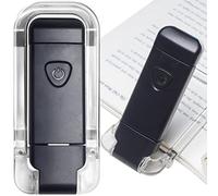 EGWASER Portable USB Rechargeable LED Clip-on Book Light for Eye-Protection, 3 Brightness Adjustable Dimmable Bookmark Light for Reading in Bed (Black)