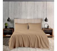 EGYLIN 4 Piece Super King Bed Sheets Set with 14 inch Deep Pocket Pure Egyptian Cotton 800 Thread Count 100% Long Staple Cotton Breathable Bedsheet Super Soft Hotel Quality Bedding, Taupe