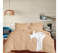 EGYLIN 800 TC Beige Duvet Cover Set Emperor Size 100% Long Staple Cotton Beige Quilt Cover With 2pc PillowShams, Luxury Hotel Quality Super Soft Sateen Duvet Cover Set