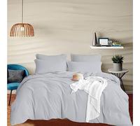 EGYLIN 800 TC Egyptian Cotton Silver Grey Duvet Cover Set Single size 100% Long Staple Cotton Silver Grey Quilt Cover With 2pc PillowShams, Luxurious Soft Sateen Bedding Set