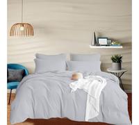 EGYLIN 800 TC Pure Egyptian Cotton Duvet Cover Super King Size Ultra Soft Breathable 100% Long Staple Cotton Silver Grey Quilt Cover 259cm x 224cm, Luxury Hotel Quality Sateen Bedding Set Easy Care