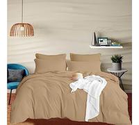 EGYLIN 800 Thread Count Pure Egyptian Cotton Taupe Duvet Cover King Size Super Soft Breathable 100% Long Staple Cotton Quilt Cover 224cm x 224cm, Luxurious Hotel Quality Sateen Bedding Set Easy Care