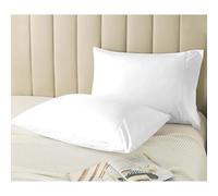 EGYLIN Pillow Cases 2 Pack King Size 50x90 cm 100% Egyptian Cotton Pillowcases with Envelope Closure Super Soft Hotel Quality Pillow Covers Wrinkle, Fade, Stain Resistant Pillow Cases - White