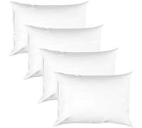 EGYLIN Pillow Cases 4 Pack King Size 50x90 cm 100% Egyptian Cotton Pillowcases with Envelope Closure Super Soft Hotel Quality Pillow Covers Wrinkle, Fade, Stain Resistant Pillow Cases - White