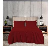 EGYLIN Single Bed Sheets 100% Egyptian Cotton with 20 inch Deep Pocket 800 TC 4 Piece Soft Breathable & Cooling Hotel Luxury Bedding Set Wrinkle Resistant Sheet & Pillowcase sets, Burgundy