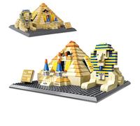 Egyp Architecture Building Blocks Set, 623 PCS Great Pyramid of Giza and Sphinx Bricks Toy, STEM Mini Architecture Building Kits for Adults, Gifts for Landmark House Enthusiasts