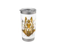 Egypt Ancient Golden Jackal face Pharaoh Sphinx Egyptian Stainless Steel Insulated Tumbler
