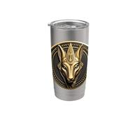 Egypt Ancient Golden Jackal Pharaoh Sphinx Egyptian Stainless Steel Insulated Tumbler