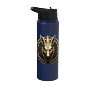 Egypt Ancient Golden Jackal Pharaoh Sphinx Egyptian Stainless Steel Insulated Water Bottle