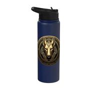 Egypt Ancient Golden Jackal Pharaoh Sphinx Egyptian Stainless Steel Insulated Water Bottle