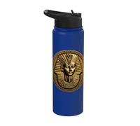Egypt Ancient Golden Pharaoh Coin Sphinx Egyptian Stainless Steel Insulated Water Bottle