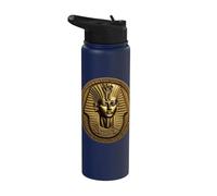 Egypt Ancient Golden Pharaoh Coin Sphinx Egyptian Stainless Steel Insulated Water Bottle