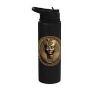 Egypt Ancient Golden Pharaoh Coin Sphinx Egyptian Stainless Steel Insulated Water Bottle