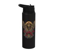 Egypt Ancient Pharaoh with Roses Jackal TUT Sphinx Egyptian Stainless Steel Insulated Water Bottle