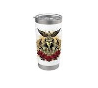 Egypt Ancient Pharaoh with Roses Sphinx Egyptian Stainless Steel Insulated Tumbler