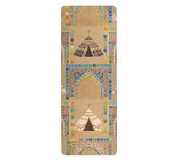 Egypt Ancient thin yoga mat non slip for floor printed, non slip, yoga towel non slip with bag for carrying tapete para ejercicio 71x26 inches