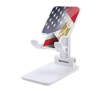 Egypt And U.S.A Flag Folding Cell Phone Stand for Desk Adjustable Height Portable Cellphone Cradle for Office