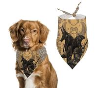 Egypt Anubis Dog Bandanas Triangle Dog Bibs Cute Pet Scarf Kerchief for Small Medium Large Pet